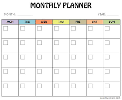 printable monthly planner template employees school students kindergarten children parents w monthly planner template planner template daily planner pages
