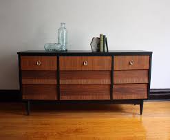 Soldblack And Wood Mid Century Modern Dresser Vintage Mcm Etsy Modern Dresser Mid Century Modern Dresser Refinished Vintage Furniture