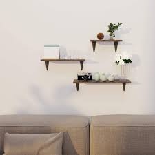 You can keep your shoes. Bamfox Floating Wall Shelf Natural Bamboo Wall Storage Shelf For Bedroom Living Room Bathroom Kitchen Office Home Decor Home Ekbotefurniture Com