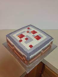 Minecraft Cake Buttercream With Individual Fondant Tiles Minecraft Birthday Minecraft Cake How To Make Cake