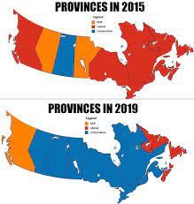 Click to see the whole ontario political landscape, . John Tomkinson On Twitter Canadian Political Map Change From 2015 Including Tonight S Pei Election Next Up Is The Newfoundland Labrador General Election Scheduled For May 16 Then Our Canadian Federal Election