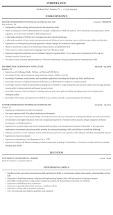 The following example of an it, information technology consultant resume is free and can be freely copied and edited. Information Technology Consultant Resume Sample Mintresume