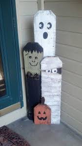 You can use smaller, real pumpkins, or opt for the fake thing. Trick Or Treating Fence Pickets So Cute Anyone Want To Make Them For Me I Have Homemade Halloween Decorations Diy Halloween Decorations Homemade Halloween