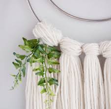 Yarn Wall Hanging Boho Wall Art Metal Ring Wall Hanging Yarn Wall Hanging Boho Wall Art Macrame Wall Art