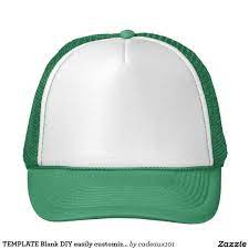 Template Blank Diy Easily Customize Add Text Photo Trucker Hat
