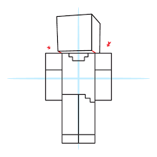 Make a couple of blocks at the bottom of the body for the legs in walking motion. How To Draw Steve From Minecraft Easy Step By Step Lesson For Kids