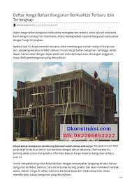 Survey harga material di depo bangunan supermarket bahan bangunan terlengkap cek harga 2020. Daftar Harga Bahan Bangunan Terbaru Dan Terlengkap Seluruh Indonesia By Kontraktor Solo Issuu