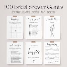 100 Bridal Shower Games, Editable Bridal Shower Game Bundle, Minimalist  Wedding Shower Games, Bridal Shower Bundle, Bridal Party Game |GRACE - Etsy  UK