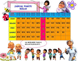 Di cara membuat jadwal pelaksanaan. Jadual Waktu Kelas Tema Upin Ipin