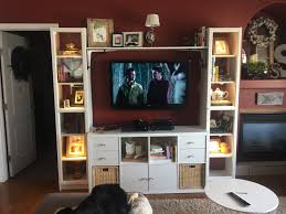 Most Recent Pics Ikea Hack Entertainment Unit 2 Billy Bookcases A Kallax Shelf Unit Ikea Light Entertainment Unit Entertainment Center Wall Unit Ikea Hack