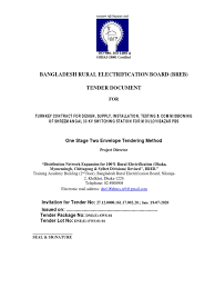 Office of financial management approved contract no. Bangladesh Rural Electrification Board Breb Tender Document Procurement Addendum