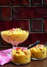 4 Ingredients Fruit Salad With Mango Pulp Recipe Fruit Salad Easy Desserts Fruit Salad Making