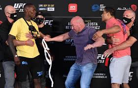So i felt i should change it. Watch Israel Adesanya S Hilarious Chicken Impression As Weigh In Vs Paulo Costa Turns Very Ugly Ahead Of Ufc 253 Fight