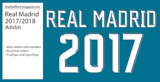 Real madrid club de fútbol, commonly known as real madrid, is a professional football club based in madrid, spain. Football Fonts Real Madrid 2017 2018 Jersey Font Real Madrid Jersey Font Madrid