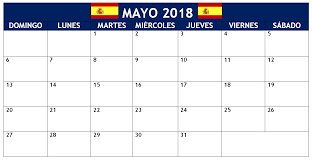 May 2018 Spanish Calendar Printable Calendar Printables Calendar Printables
