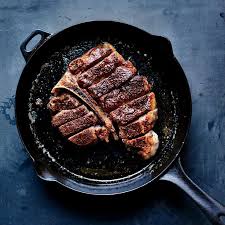 Use a skillet that is heavy and the right size for the amount of steak you're cooking. Bon Appetit Outlines Bobby Flay S Rules For Cooking Porterhouse Steak In A Lodge Cast Iron Skille Porterhouse Steak Recipe Good Steak Recipes How To Cook Steak