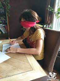 This game is played in pairs and engages a child's imagination and ability to describe things. Blindfold Drawing An Opportunity To Laugh With Our Kids Kidminds