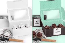 Download Cupcake Box Packaging Mockups Bundle In Packaging Mockups On Yellow Images Creative Store PSD Mockup Templates