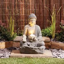 Serenity Buddha Garden Water Feature Fountain Led Self Contained 56cm Ornament 5017730353073 Ebay Buddha Garden Water Features In The Garden Zen Garden Diy