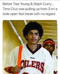 Rayford trae young (born september 19, 1998) is an american professional basketball player for the atlanta hawks of the national basketball association (nba). Nba Memes Timo Cruz Was A Baller Via Kevin Searcy Facebook