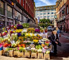 Stephen's green and dublin castle. Flower Sellers Of Grafton Street Dublin
