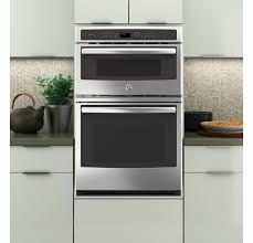 It ends up being recessed from the countertops on each side of it. Pk7800skss Ge Profile 27 Built In Combination Double Wall Oven Microwave With Steam Self Clean Option