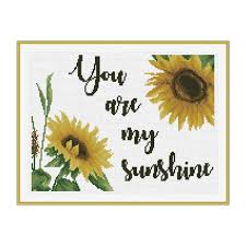 Free Project Free Cross Stitch Pattern You Are My Sunshine