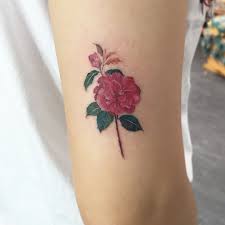 Red Camellia Dainty Tattoos Tattoo Designs Tattoos