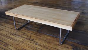 It was her parent's coffee table. Custom Bowling Alley Lane Coffee Table W Tube Steel Legs Salvage One