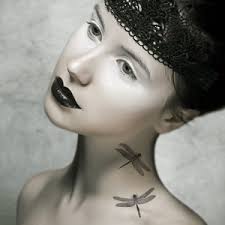 Yellow Ebony Shoulder Temporary Tattoo Bauhinia Collection 2x2