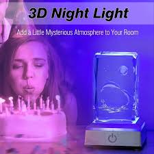 1pc 3d laser dolphin led base cute room decor night light