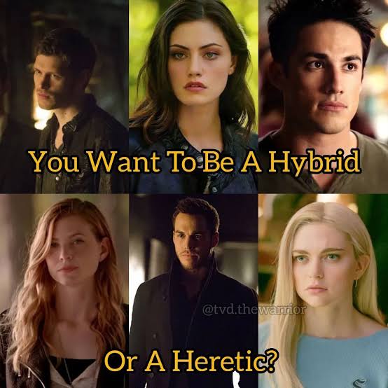 Which is superior, being a hybrid or a heretic in The Vampire Diaries  universe?
