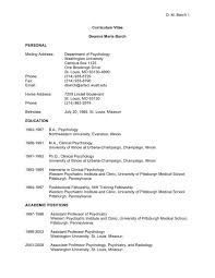 She is the chair of the. D M Barch 1 Curriculum Vitae Deanna Marie Barch Personal