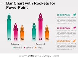 Bar Chart With Rockets For Powerpoint Powerpoint Design