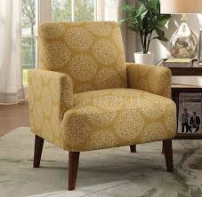 Yellow living room chairs : Bray Set Of 2 Accent Chairs Cm Ac6189yw In Yellow Fabric