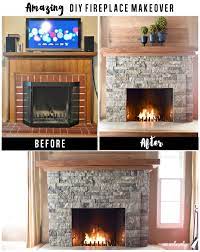 The easiest way to remodel your old fireplace is to paint it. Airstone Fireplace Makeover From Ugly To Incredible