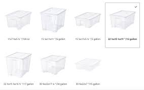 Samla Box With Lid Clear 22 X15 X11 12 Gallon Ikea Clear Bins Lidded Box With Lid