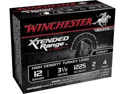 You can see 3 different shells in 3 shot weights, through chokes ranging from.655 to.710 constrictions. Winchester Xtended Range Turkey Ammo 12 Ga 3 1 2 2oz 4 Hi Density