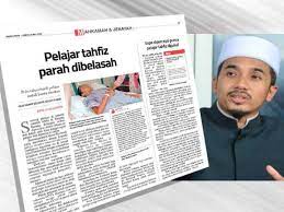 Pengetua adalah orang no 1 dalam sekolah, dan dia memikul akauntabiliti yang pertama dalam petadbirannya. Pitas Pandang Serius Kes Buli Di Tahfiz