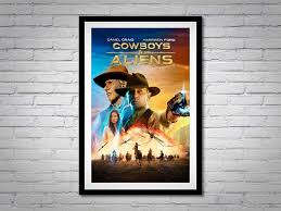 Cowboys and Aliens Movie Poster Daniel Craig Harrison Ford Olivia Wilde -  Etsy