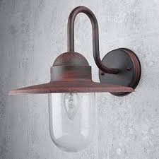 Maritime Lampe Fur Aussen Hauswand Schwarz Rot Antik Glas Ip44 Goteborg Wegbeleuchtung Garten Balkon Aussenlampe