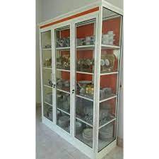 These cabinets are constructed from toughened glass, finished with faux crocodile leather. 7 To 8 Feet Aluminium Display Cabinet For Storage Id 22077599430