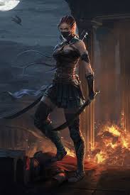 It often combines fantasy with elements of horror or has a gloomy. Illustration For A Card Game Rui Li On Artstation At Https Www Artstation Com Artwork 34gey Fantasy Female Warrior Warrior Woman Female Characters