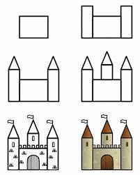 Resultat De Recherche D Images Pour Chateau Dessin Facile Art Drawings For Kids Drawing For Kids Drawing Lessons