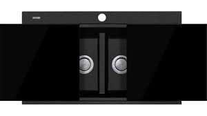 buy oliveri santorini black double bowl