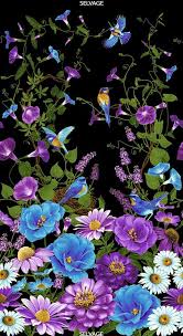 Blue Birds And Flowers Wallpaper This Item Is Unavailable Etsy Flower Phone Wallpaper Flower Art Flower Wallpaper