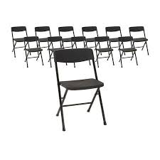 Cosco 12 Pack Plastic Resin Folding Chair In Black Walmart Com Folding Chair Plastic Folding Chairs Cosco