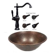 All daisy are backed by our 30 day worry free guarantee. 14 Round Copper Vessel Bath Sink Sedona Bronze 13 Orb Clayborne Faucet Drain Vessel Sink Combo