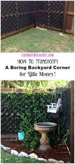 How To Transform A Boring Backyard Corner For Little Money Small Backyard Gardens Backyard Garden Corner Landscaping