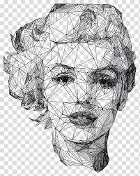 Marilyn Monroe Portrait Portrait Drawing Geometry Artist Illustration Diamond Woman S Face Transparent Background Png Clipart Hiclipart